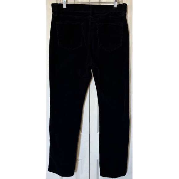 Women's St. John's Bay Black Velvet Straight Leg Pants Cotton Blend Size 12 - Picture 2 of 14